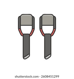Weighted Adjustable Powerlifting Straps Icon. Design of Fitness and Gym Icons.