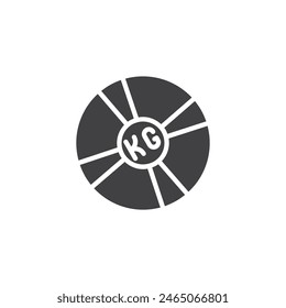 Weighted Ball vector icon. filled flat sign for mobile concept and web design. Medicine Ball glyph icon. Symbol, logo illustration. Vector graphics