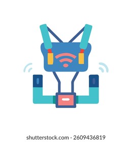 Weighted Training Harness Icon for Fitness. Design of Fitness and Gym Icons.