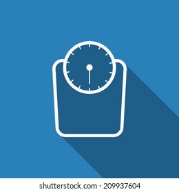 weighting apparatus icon with long shadow