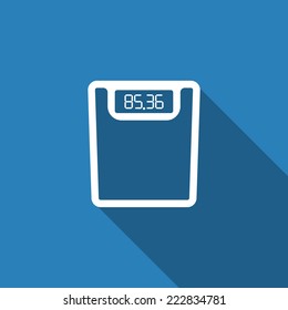 weighting apparatus icon with long shadow