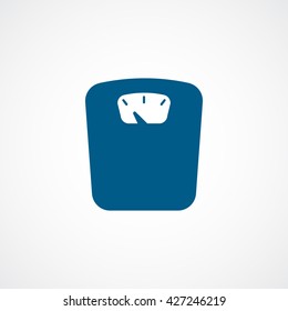 Weighting Blue Icon On White Background
