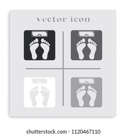 Weighting flat black and white vector icon. Weight watchers illustration.