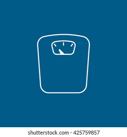 Weighting Flat Icon On Blue Background