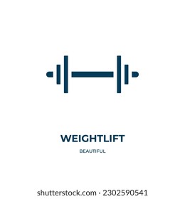 weightlift vector icon. weightlift, weight, exercise filled icons from flat beautiful concept. Isolated black glyph icon, vector illustration symbol element for web design and mobile apps