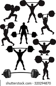 weightlifte silhouettes