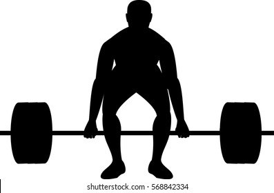 weightlifter athlete black shadow logo