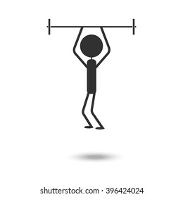 Weightlifter cartoon.