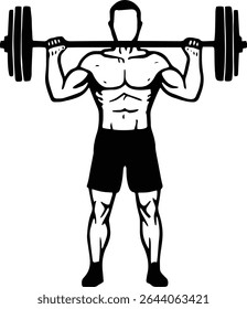 Weightlifter design - Man lifting weight design isolated on transparent background