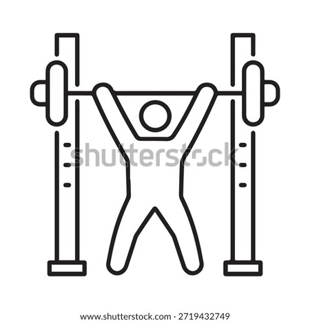 Weightlifter doing overhead press in squat rack.