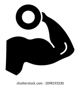 Weightlifter icon in editable vector design

