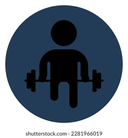 Weightlifter icon on a white background