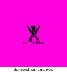 weightlifter icon sign signifier vector