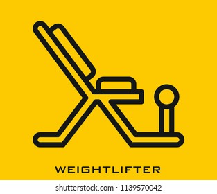 Weightlifter icon signs