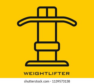 Weightlifter icon signs