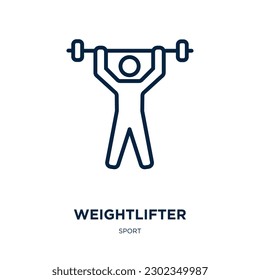 weightlifter Icon. Silhouette of an athlete icon. Sportsman