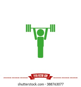 weightlifter icon vector