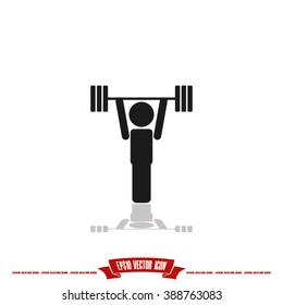 weightlifter icon vector