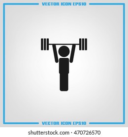 weightlifter icon vector