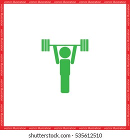 weightlifter icon vector.
