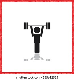 weightlifter icon vector.