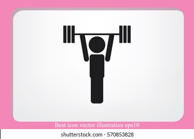 weightlifter icon vector