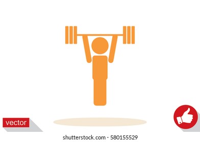 weightlifter icon vector