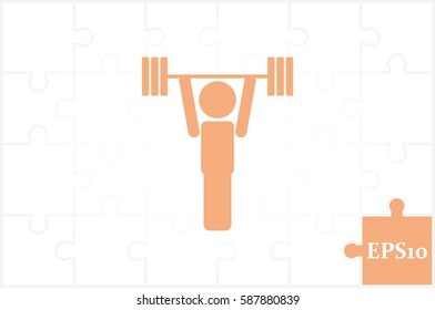 weightlifter icon vector