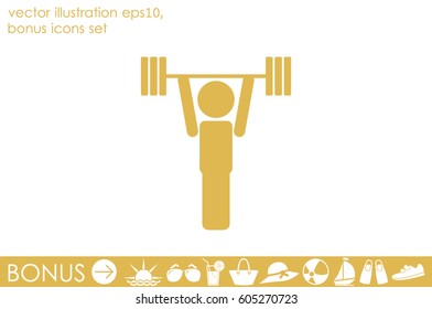 weightlifter icon vector