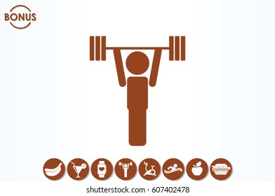 weightlifter icon vector