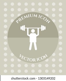 Weightlifter Icon for Web. Application, Software & Graphic Design.