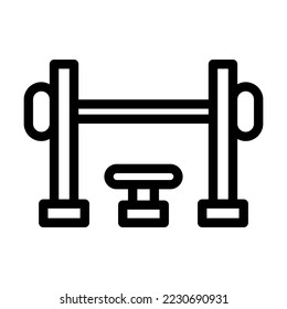 weightlifter line icon illustration vector graphic