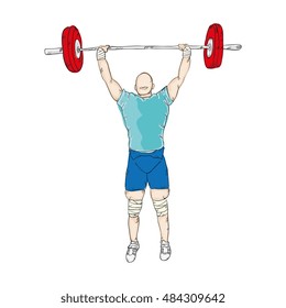 weightlifter man with weights