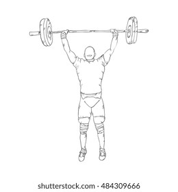 weightlifter man with weights