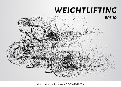 Weightlifter of particles. Weightlifting concept design