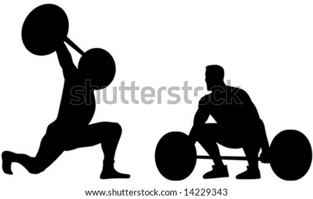 Weightlifter silhouettes