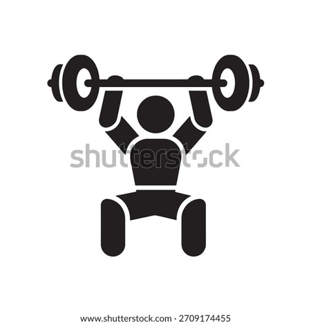 Weightlifter squat illustration features strongman during training bodybuilder workout gym. Graphic design of fitness, sport and exercise.