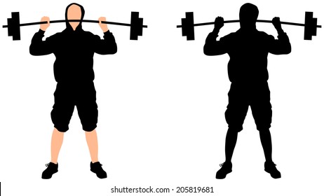 Weightlifter, vector