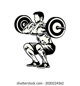 weightlifter vector design isolated on a white background