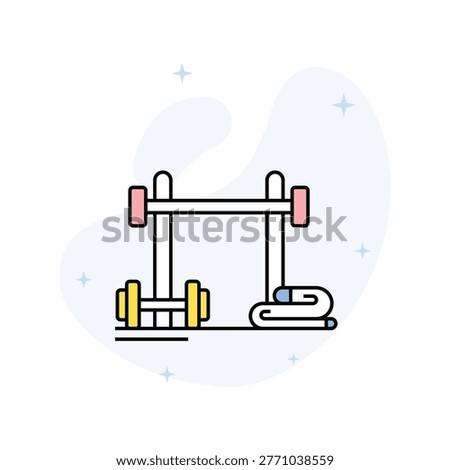 Weightlifter Vector Fill outline Icons Eps 10 File