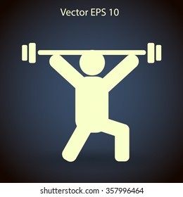 weightlifter vector icon