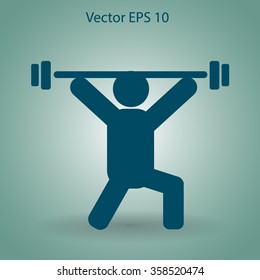 weightlifter vector icon