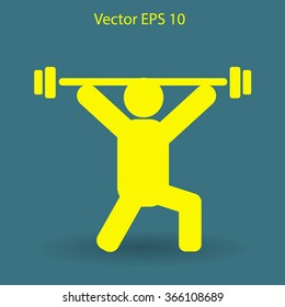 weightlifter vector icon