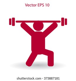 weightlifter vector icon