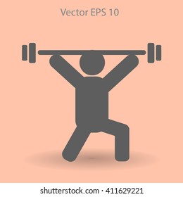 weightlifter vector icon