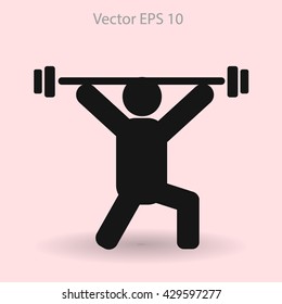 weightlifter vector icon