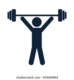 weightlifter vector icon