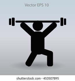 weightlifter vector icon