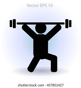 weightlifter vector icon