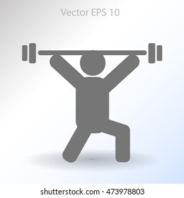 weightlifter vector icon